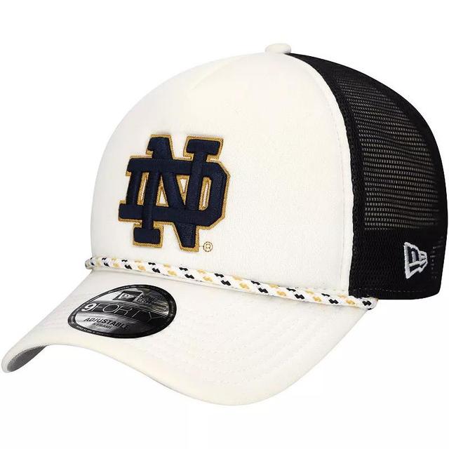 Mens New Era /Black Notre Dame Fighting Irish Court Sport Foam A-Frame 9FORTY Adjustable Trucker Hat Product Image