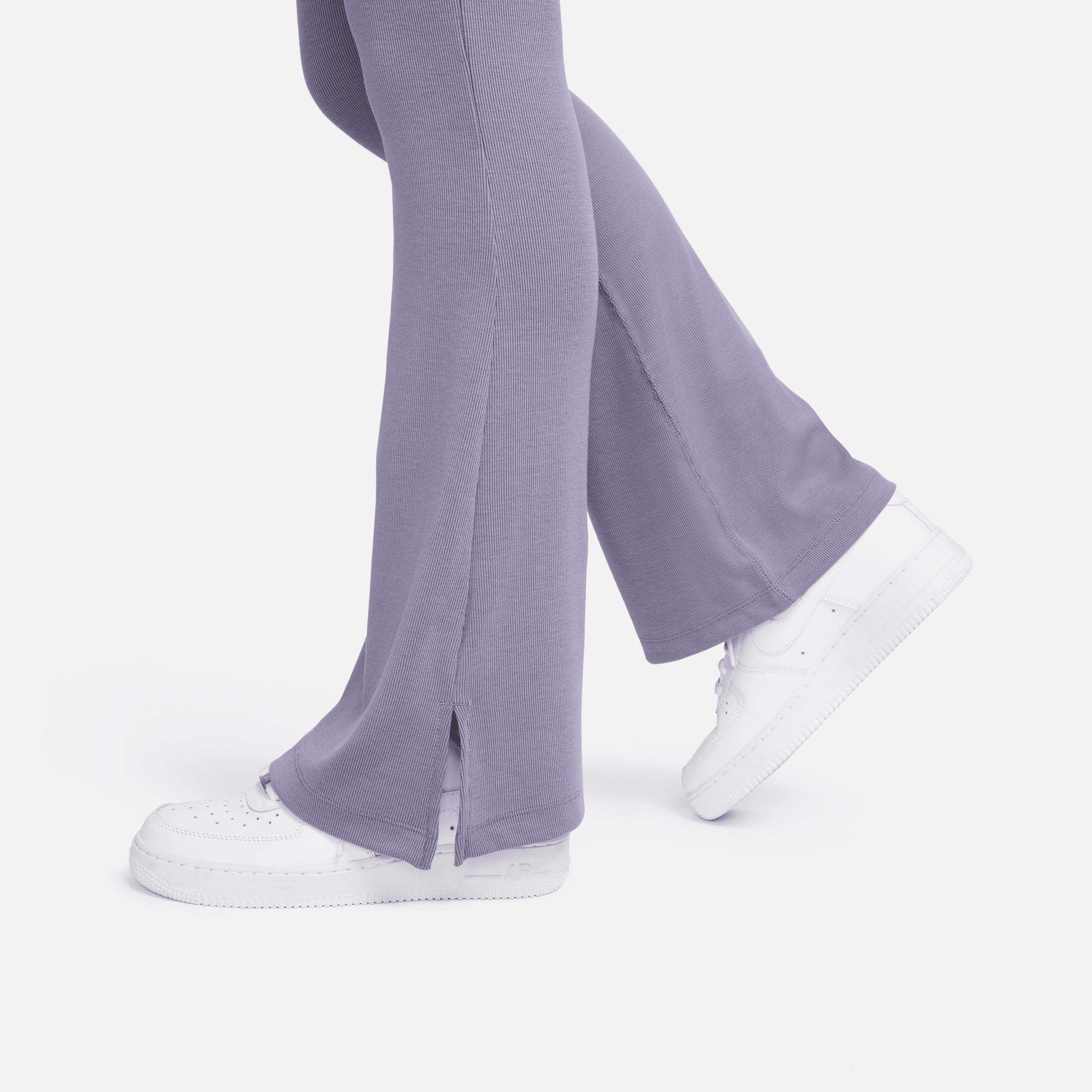 Women's Nike Sportswear Chill Knit Tight Mini-Rib Flared Leggings Product Image