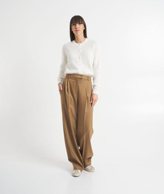 Pleated trousers in virgin wool blend Product Image