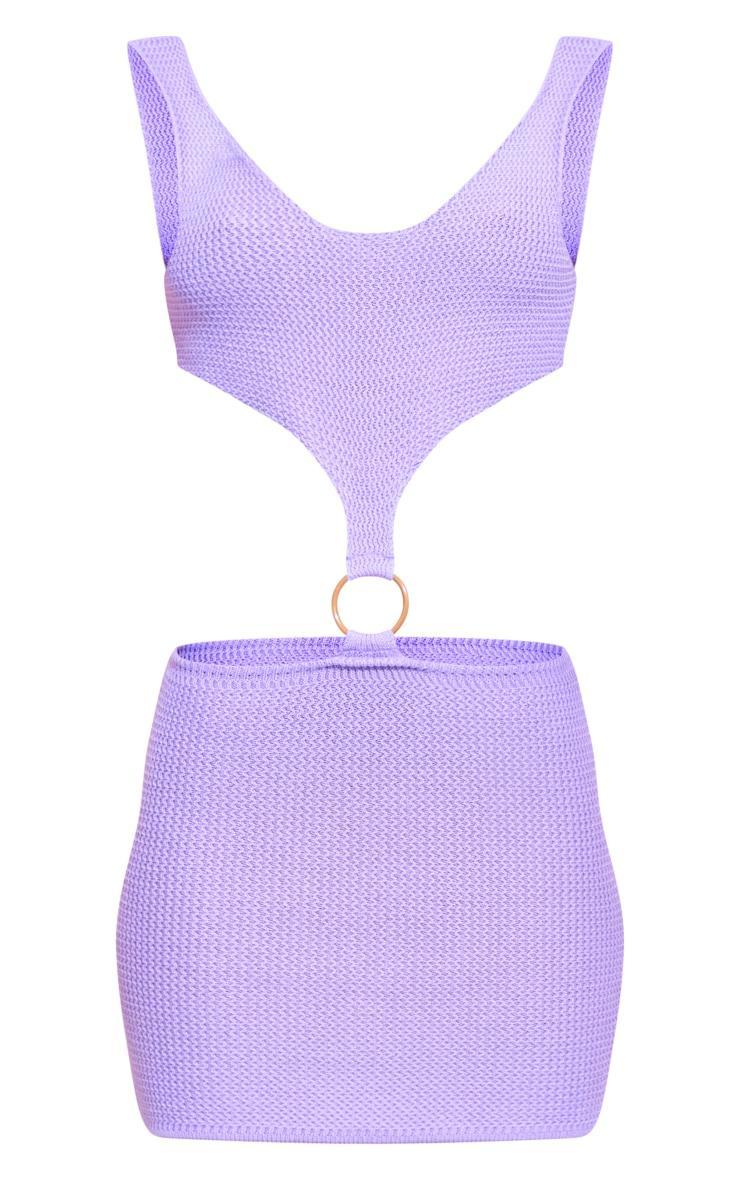 Lilac O Ring Trim Crochet Dress Product Image