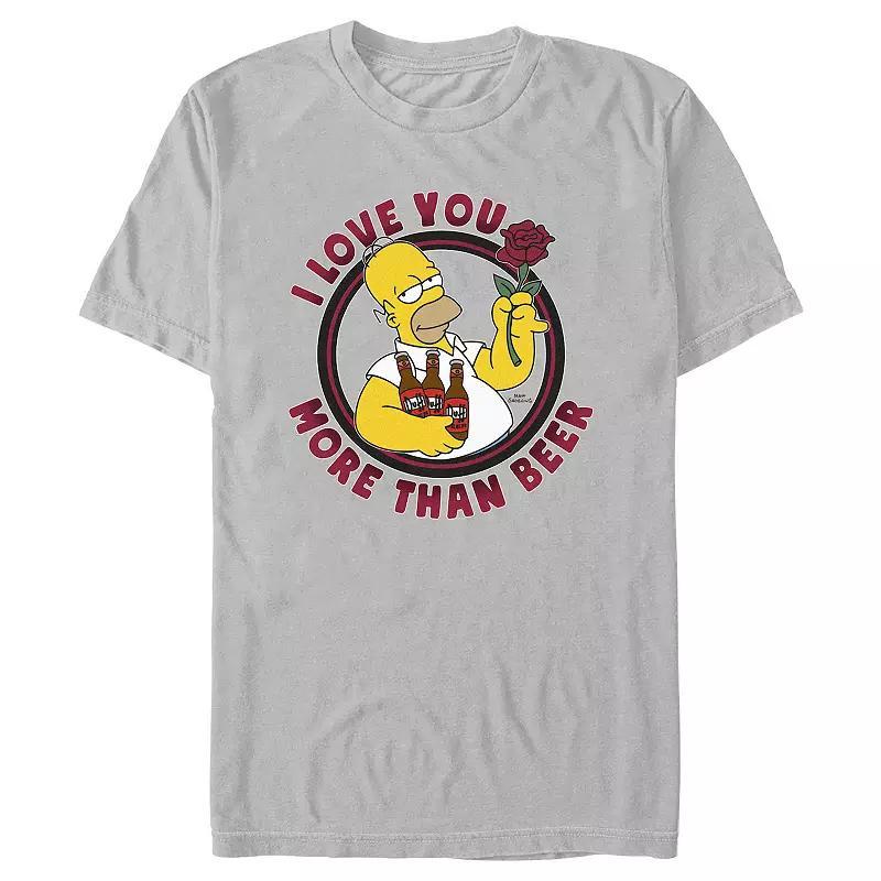 Mens The Simpsons Love And Beer Tee Graphic Tee Product Image