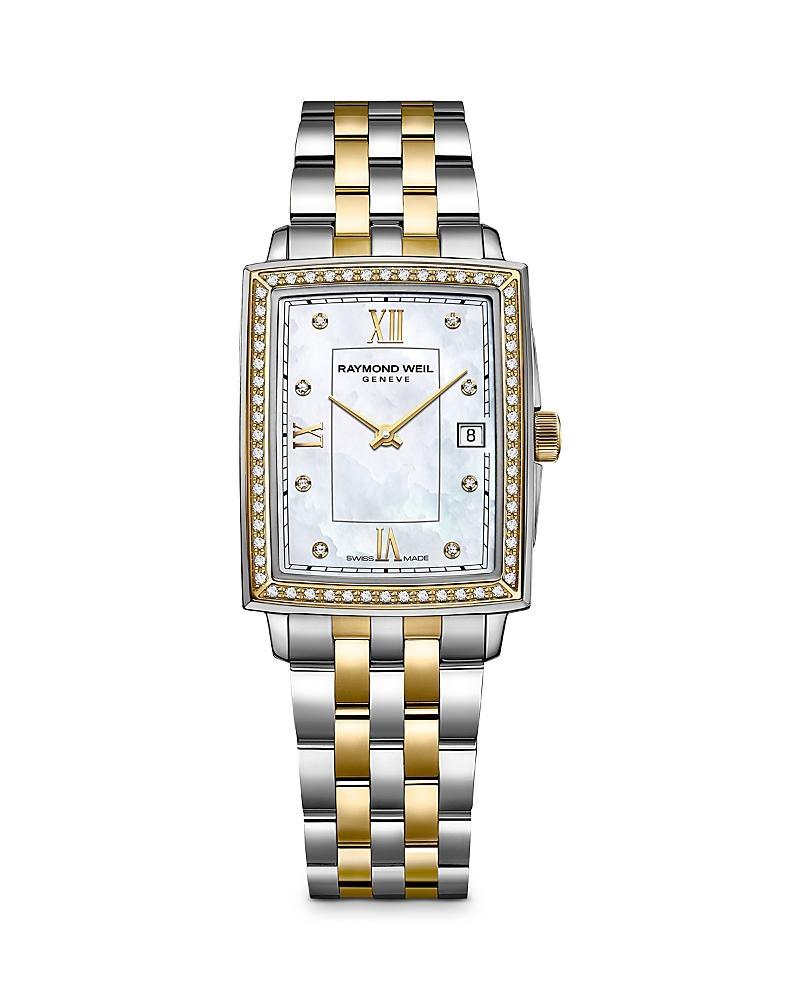 Raymond Weil Womens Swiss Toccata Diamond (1/5 ct. t.w.) Two-Tone Stainless Steel Bracelet Watch 23x35mm Product Image