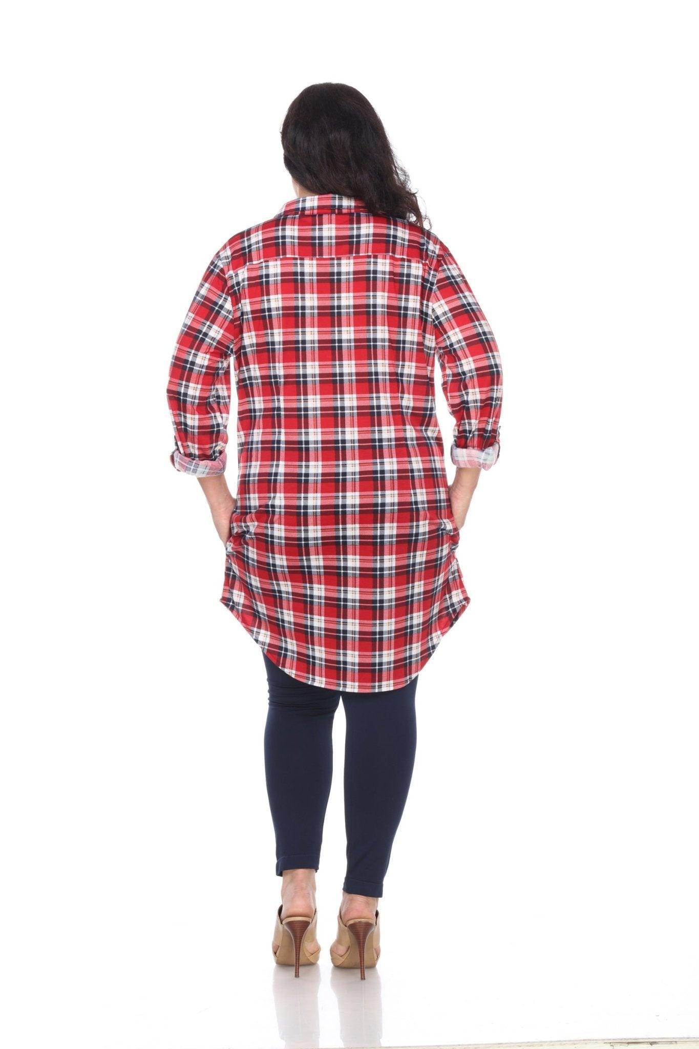 Piper Stretchy Plaid Tunic - Plus Product Image