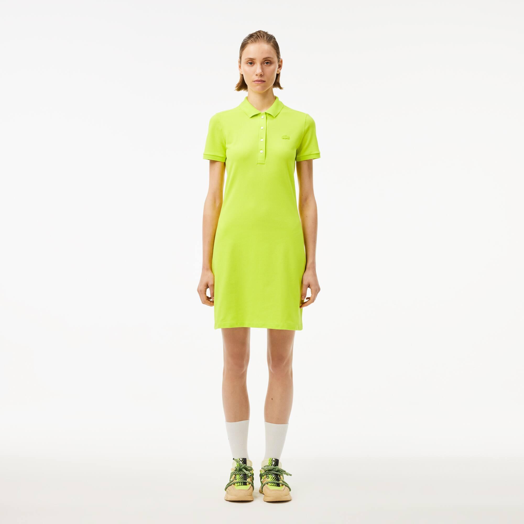 Women's Slim Fit Stretch Mini Piqué Polo Dress Product Image