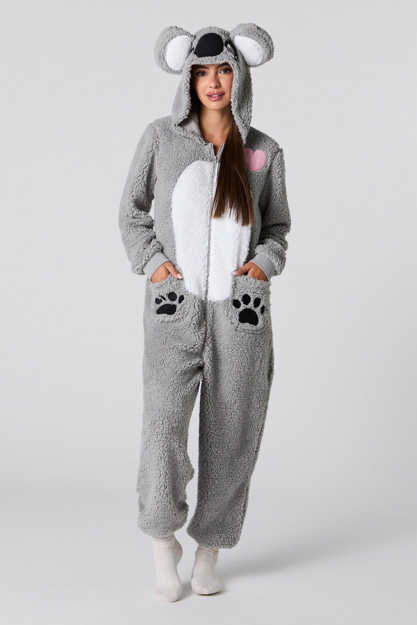 3D Koala Sherpa Onesie Female Product Image