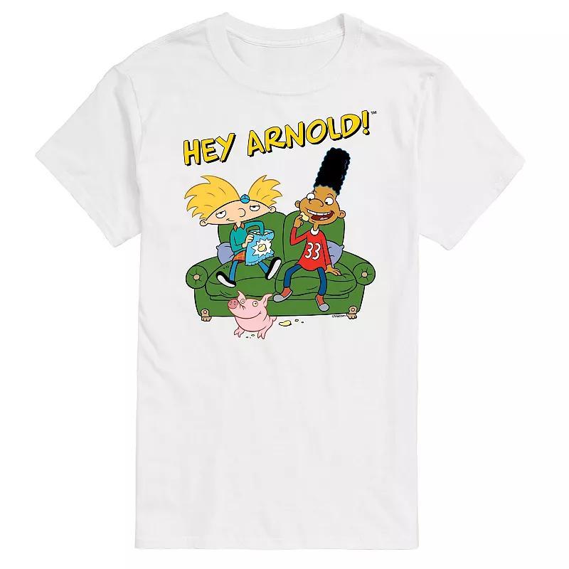 Big & Tall Hey Arnold! Gerald And Arnold On The Couch Graphic Tee, Mens Product Image