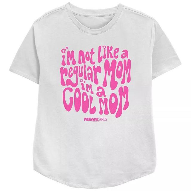 Womens Mean Girls Im Not A Regular Mom Im A Cool Mom Groovy Font Relaxed Fit Graphic Tee Product Image