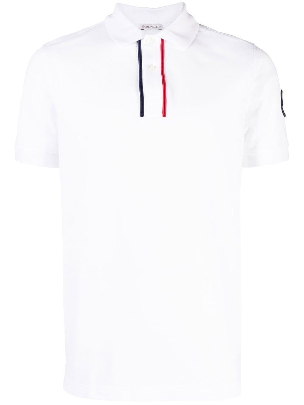 Men's Polo Shirt With Bicolor Logo Embroidery In White Product Image