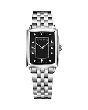 Raymond Weil Womens Swiss Toccata Diamond (1/5 ct. t.w.) Stainless Steel Bracelet Watch 22.6x28.1mm Product Image