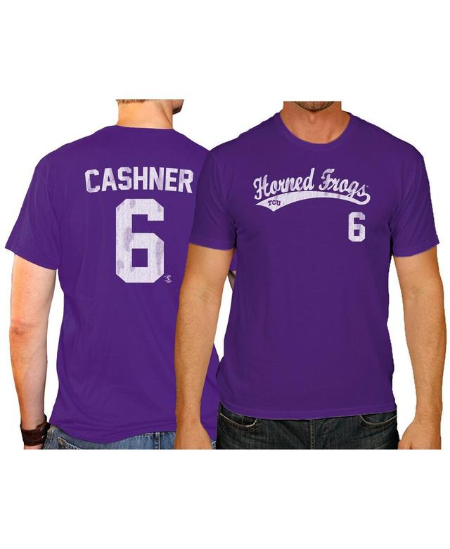 Mens Original Retro Brand Andrew Cashner TCU Horned Frogs NCAA Baseball T-Shirt Product Image