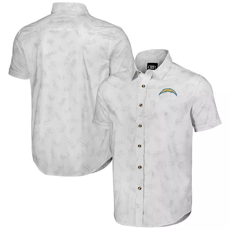 Mens NFL x Darius Rucker Collection by Fanatics White Tampa Bay Buccaneers Woven Short Sleeve Button Up Shirt Product Image