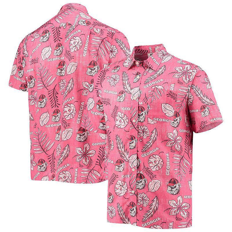 Mens Wes & Willy Georgia Bulldogs Vintage Floral Button-Up Shirt Product Image