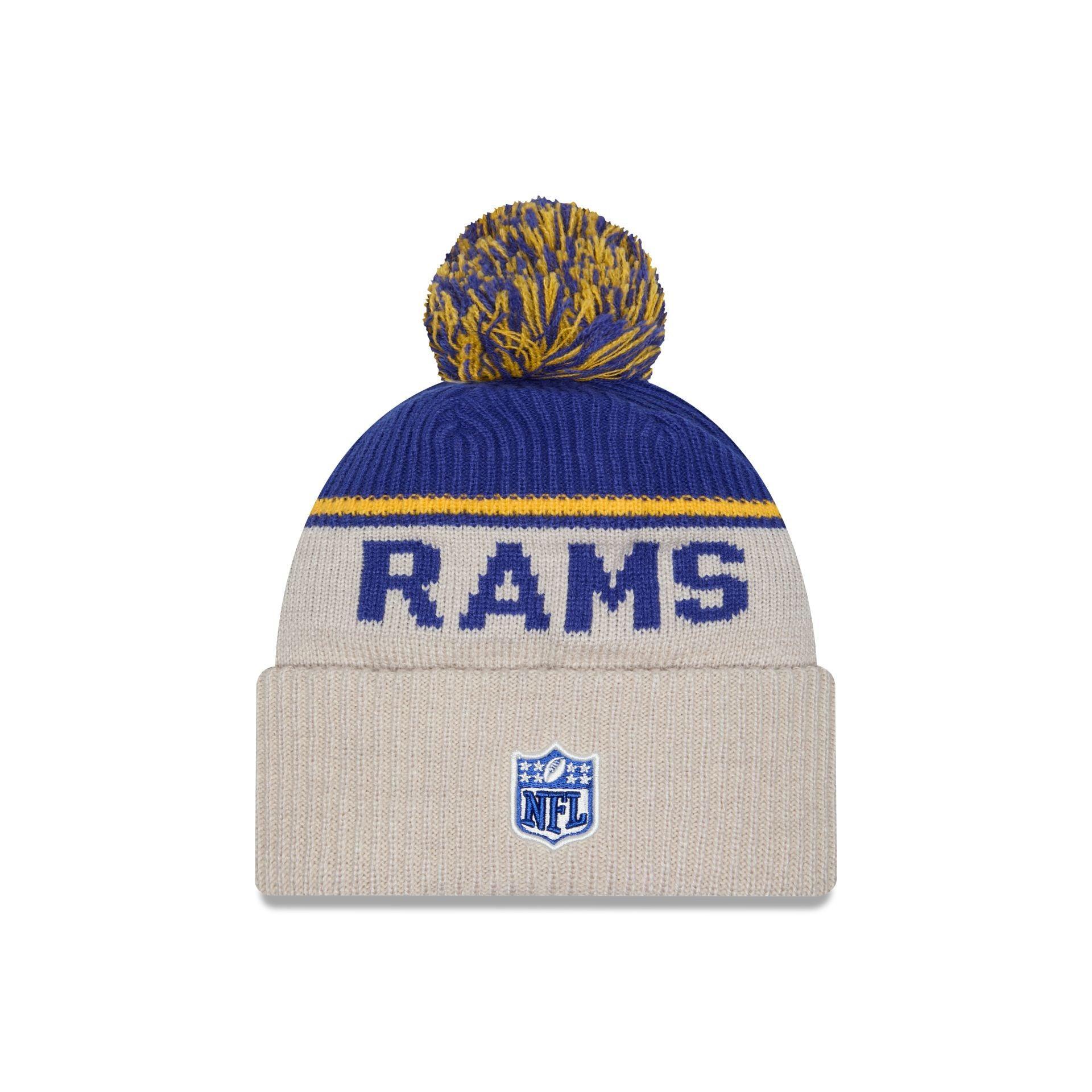 Los Angeles Rams 2024 Cold Weather Historic Pom Knit Hat Male Product Image