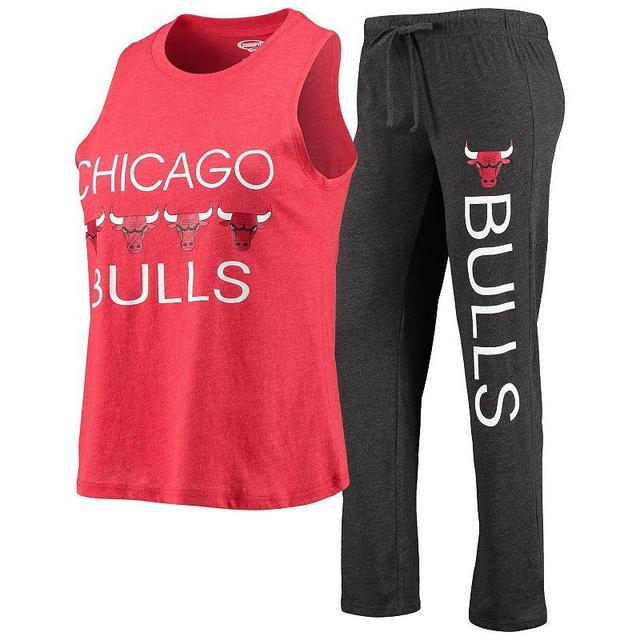 Womens Concepts Sport Heathered /Heathered Black Chicago Bulls Tank Top & Pants Sleep Set Product Image