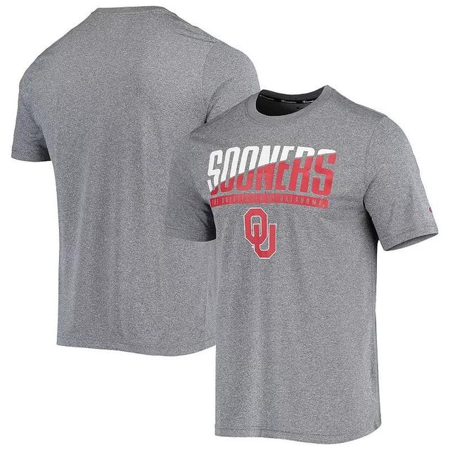 Mens Champion Gray Oklahoma Sooners Wordmark Slash T-Shirt Product Image