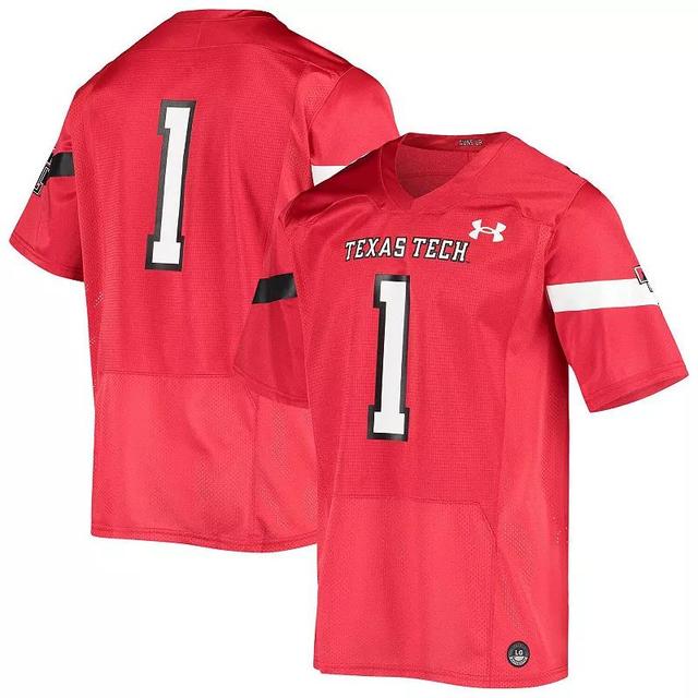 Mens Under Armour #1 Texas Tech Raiders Logo Replica Football Jersey Product Image