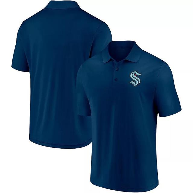 Mens Fanatics Branded Deep Sea Blue Seattle Kraken Winning Streak Polo Krk Blue Product Image