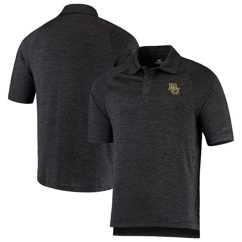 Mens Colosseum Heathered Black Baylor Bears Down Swing Polo Product Image