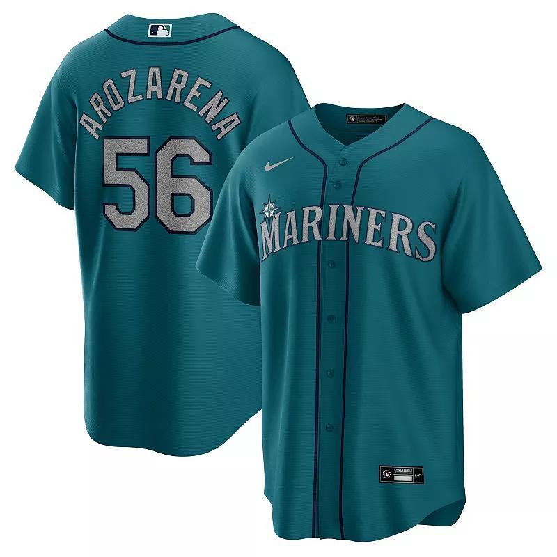 Mens Nike Randy Arozarena Aqua Seattle Mariners Alternate Replica Player Jersey Turquoise A product image