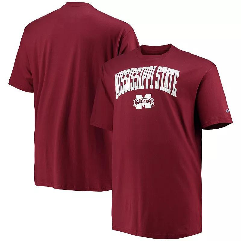 Mens Champion Maroon Mississippi State Bulldogs Big & Tall Arch Over Wordmark T-Shirt Product Image