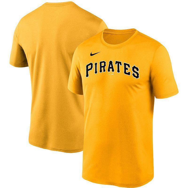 Mens Nike Gold Pittsburgh Pirates Wordmark Legend Performance T-Shirt Product Image