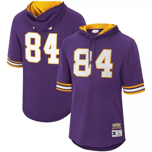 Mens Mitchell & Ness Randy Moss Minnesota Vikings Retired Player Mesh Name & Number Hoodie T-Shirt Product Image