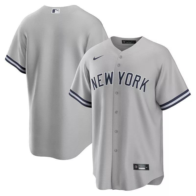 Mens Nike Gray New York Yankees Big & Tall Road Replica Team Jersey Product Image