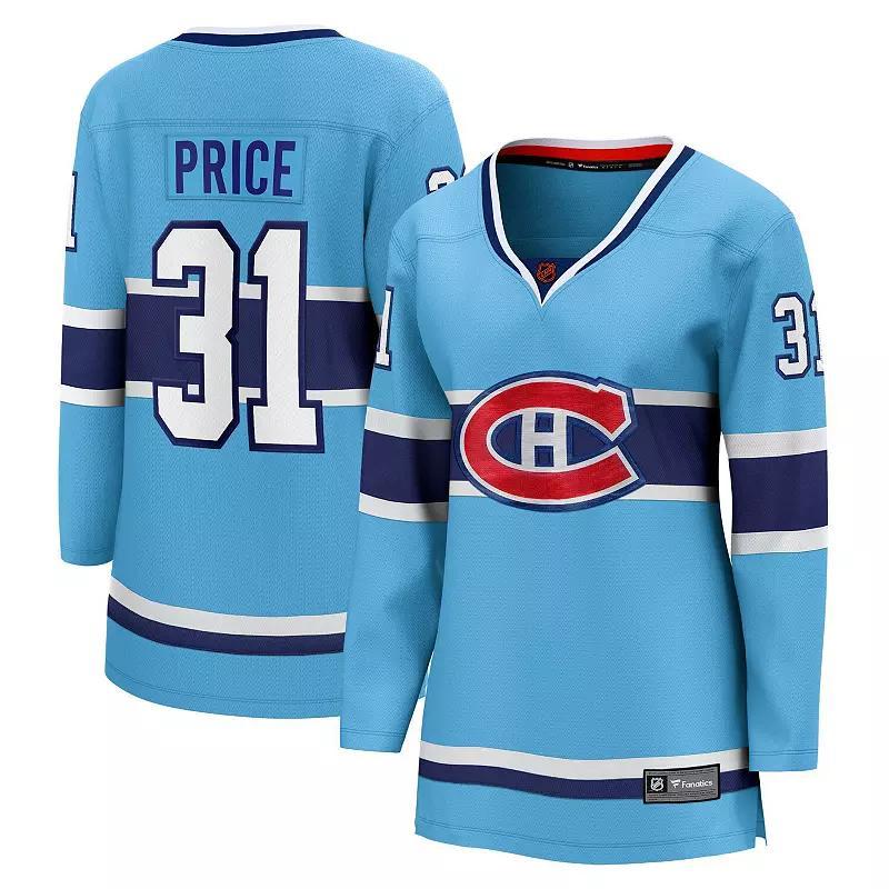 Womens Fanatics Branded Carey Price Light Blue Montreal Canadiens Special Edition 2.0 Breakaway Player Jersey Product Image