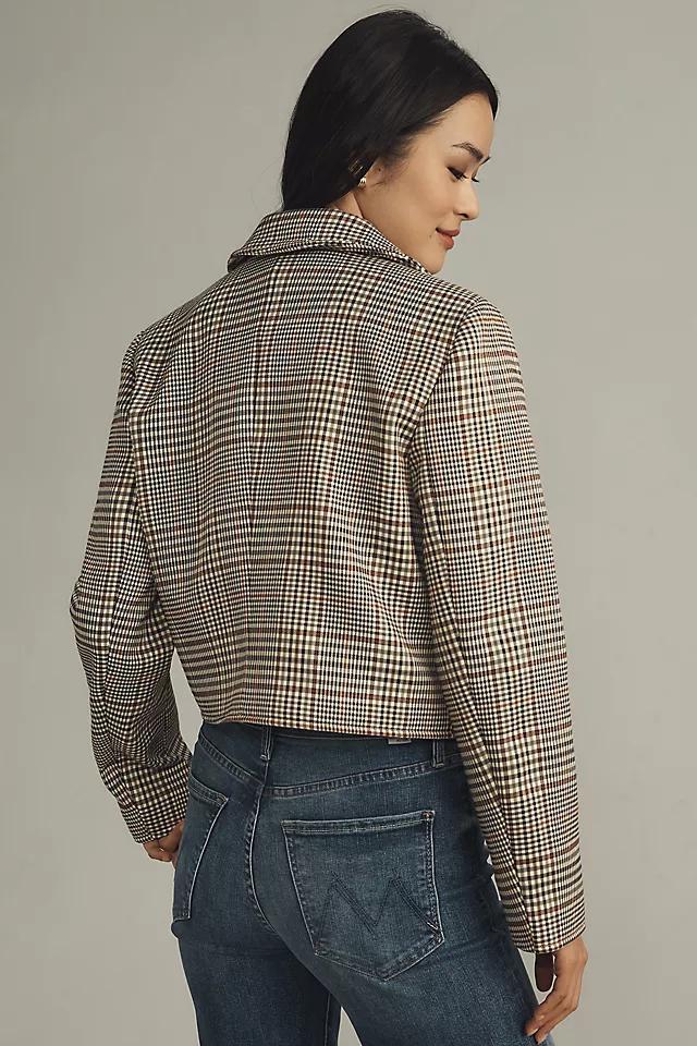 Avec Les Filles Cropped Plaid Lady Jacket Product Image