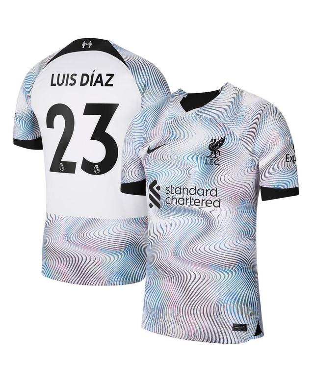 Mens Nike Luis Diaz White Liverpool 2022/23 Away Breathe Stadium Replica Player Jersey - White Product Image