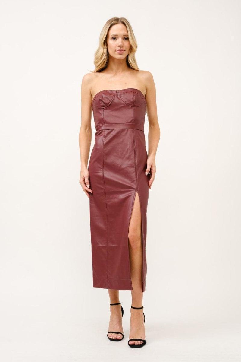 Pu Midi Dress Product Image