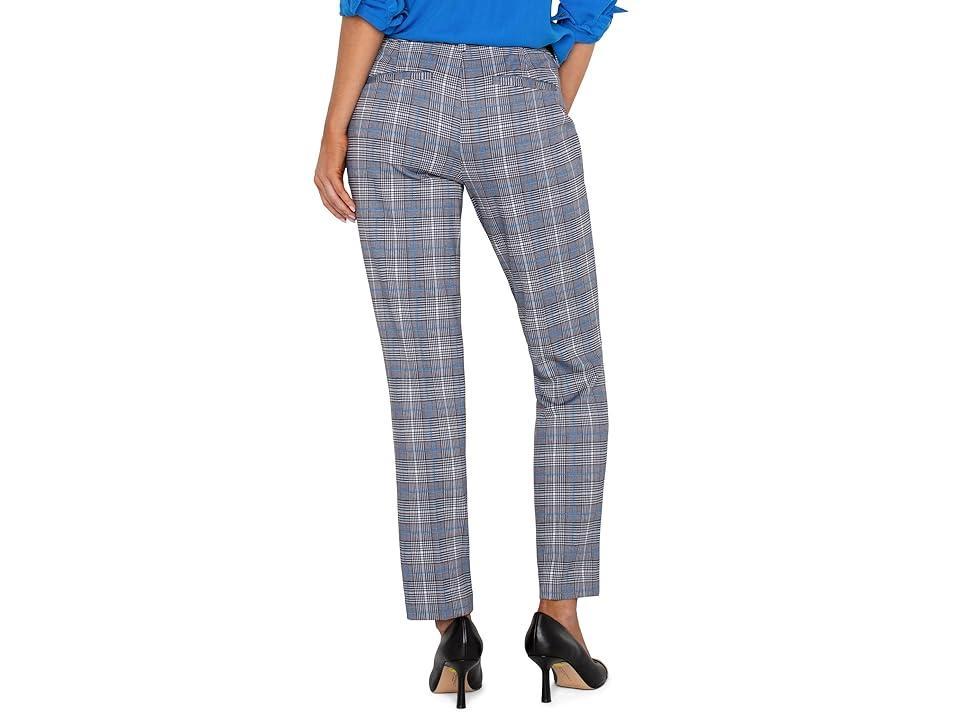 Liverpool Los Angeles Kelsey Trouser Mid Rise Glen Plaid Knit (Blue Topaz Plaid) Women's Dress Pants Product Image