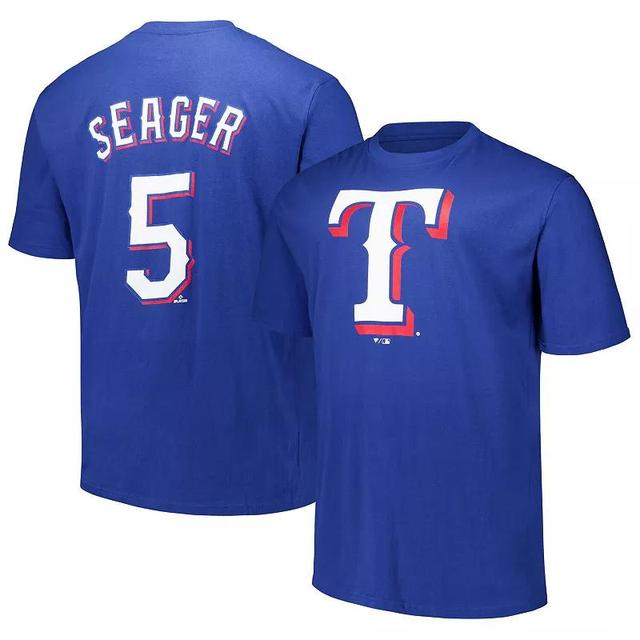 Mens Corey Seager Royal Texas Rangers Big & Tall Name & Number T-Shirt Product Image