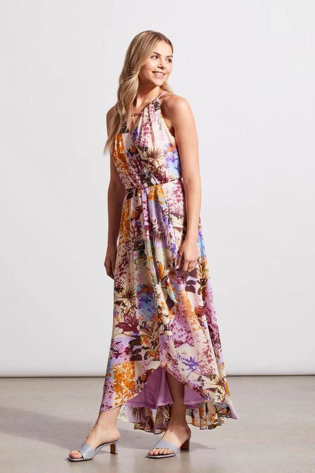 Lined Maxi Dress With Keyhole Neck Product Image