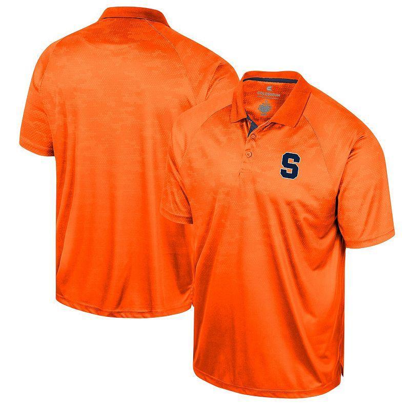 Mens Colosseum Orange Syracuse Orange Honeycomb Raglan Polo Product Image