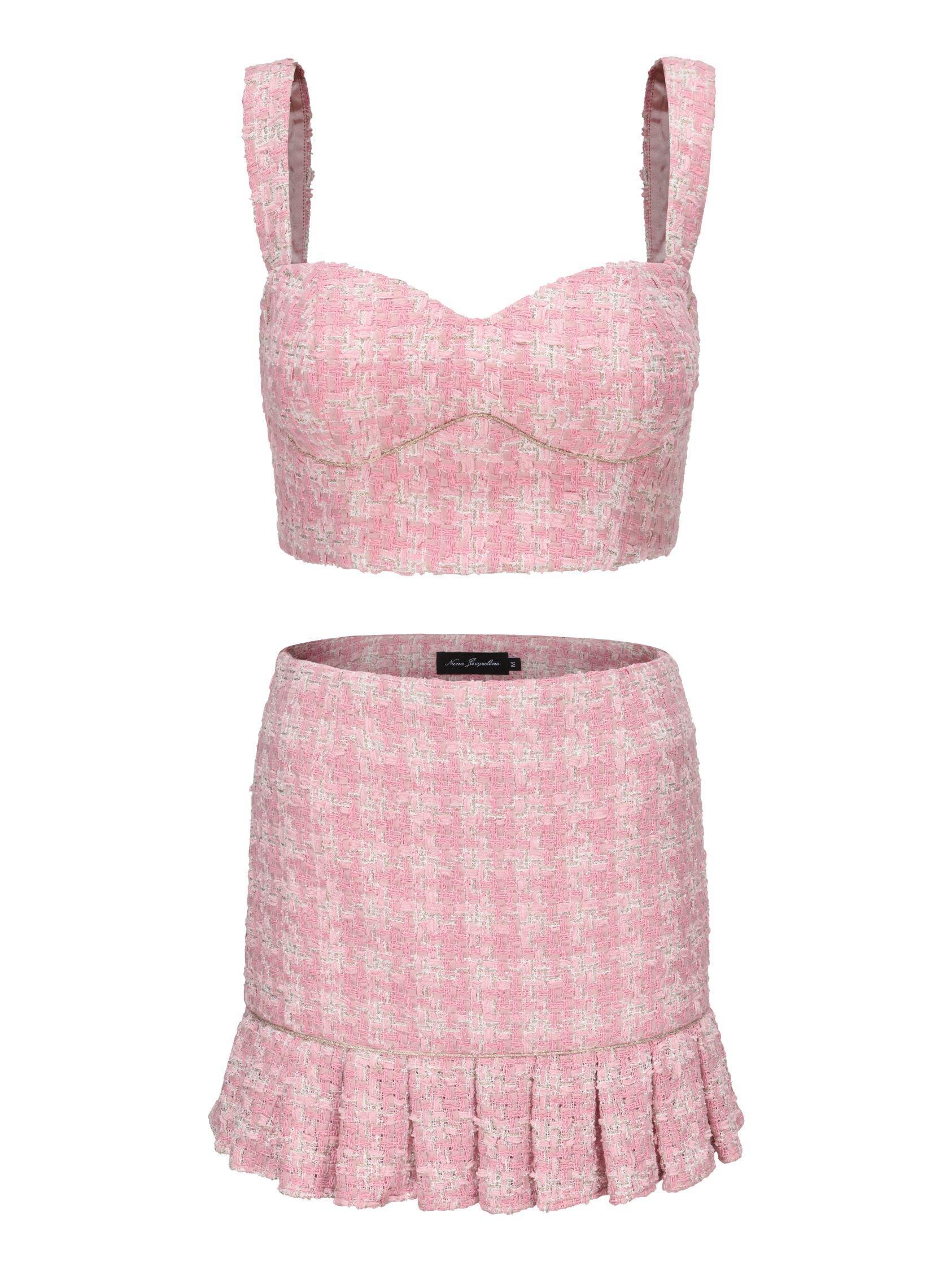 Chelsea Tweed Skirt Set  (Pink) (Final Sale) Product Image