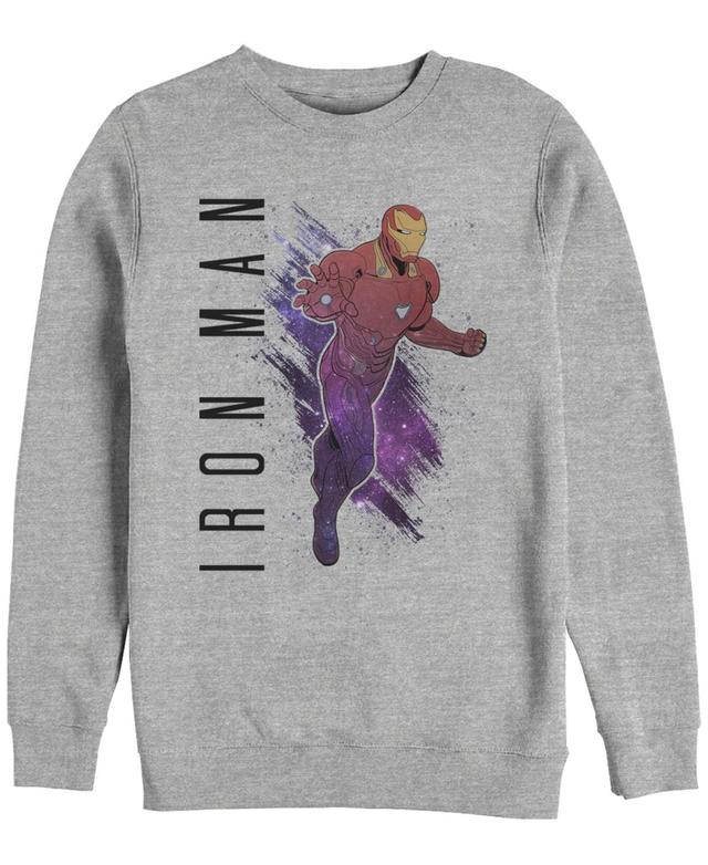 Mens Marvel Avengers Endgame Iron Man Galaxy Paint Sweatshirt Med Grey Product Image