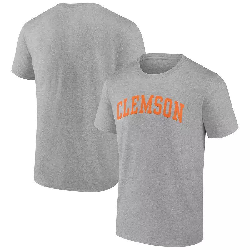 Mens Heather Gray Clemson Tigers Basic Arch T-Shirt Product Image