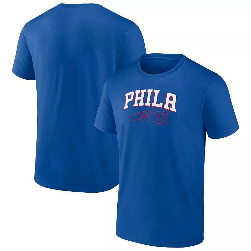 Mens Fanatics Branded Joel Embiid Royal Philadelphia 76ers Name & Number T-Shirt Product Image