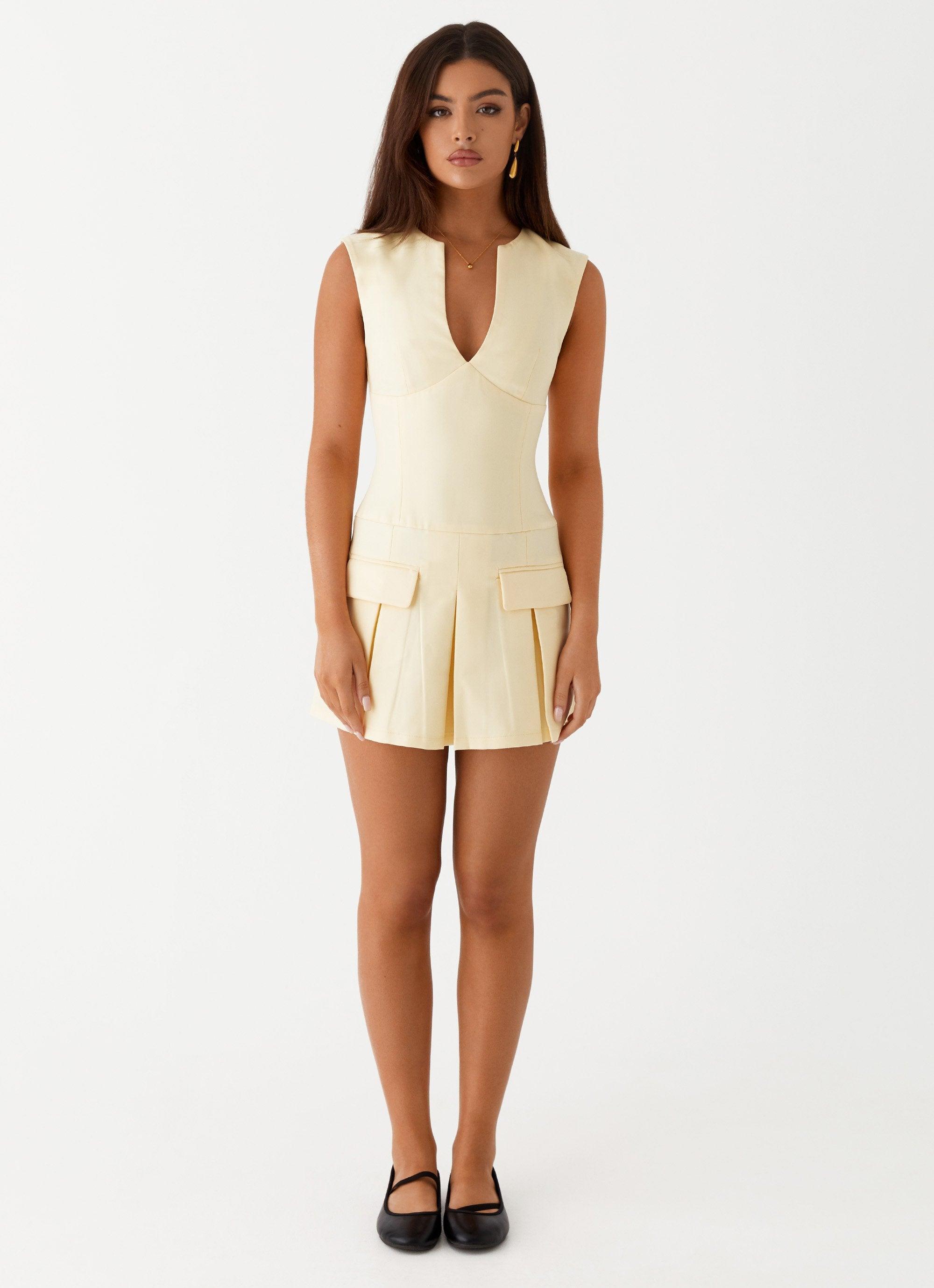 Cassia Mini Dress - Yellow Product Image