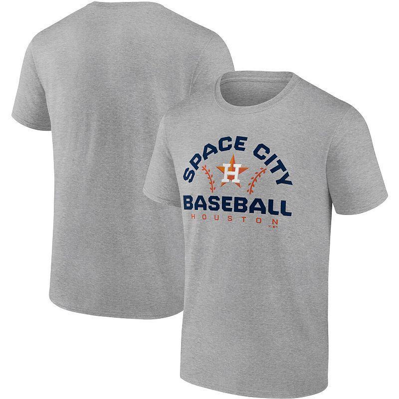 Mens Fanatics Branded Gray Houston Astros Iconic Go for Two T-Shirt Product Image