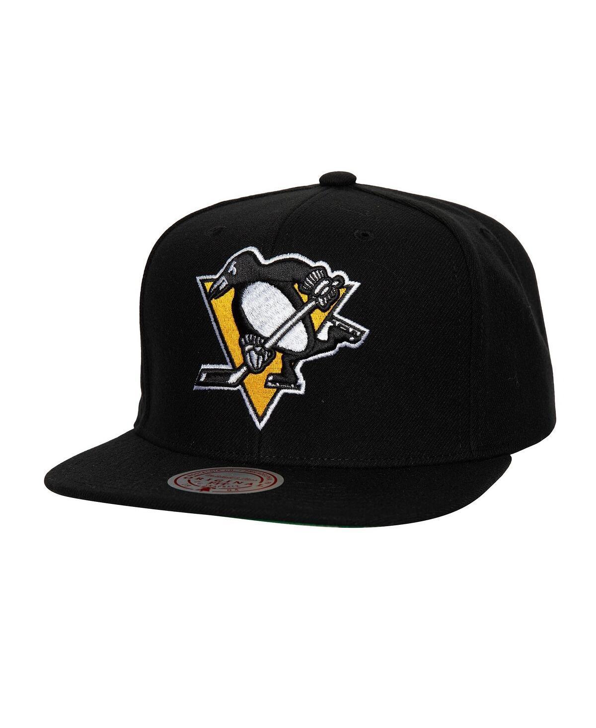 Mitchell & Ness Mens Black Pittsburgh Penguins Core Top Spot Snapback Hat Product Image