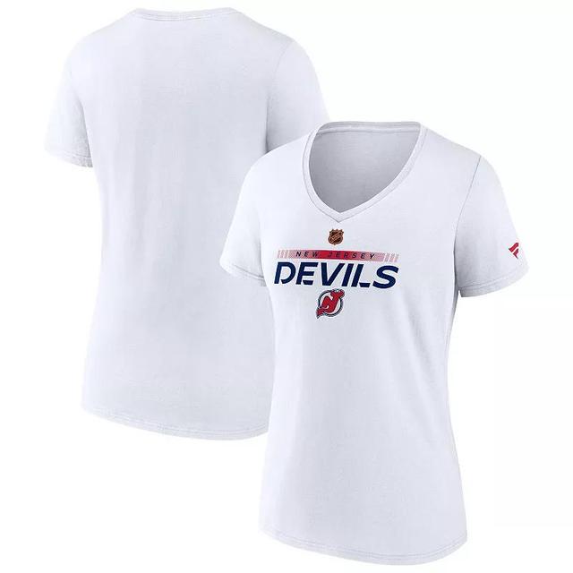 Womens Fanatics White New Jersey Devils Special Edition V-Neck T-Shirt Product Image