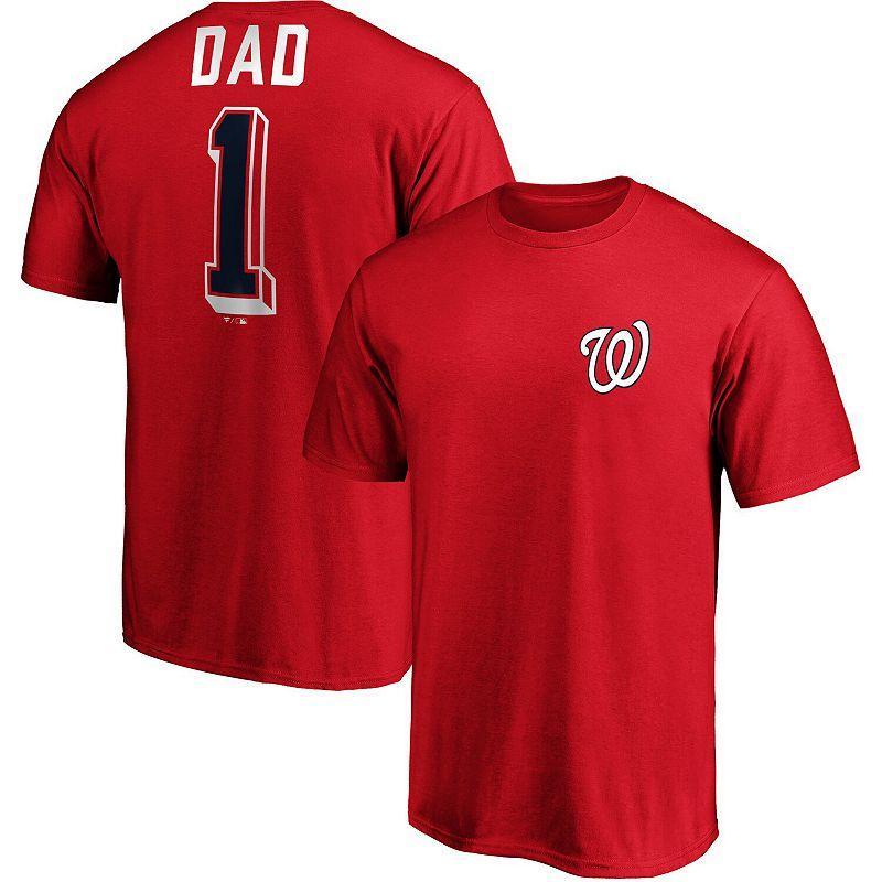 Mens Fanatics Branded Washington Nationals Number One Dad Team T-Shirt Product Image