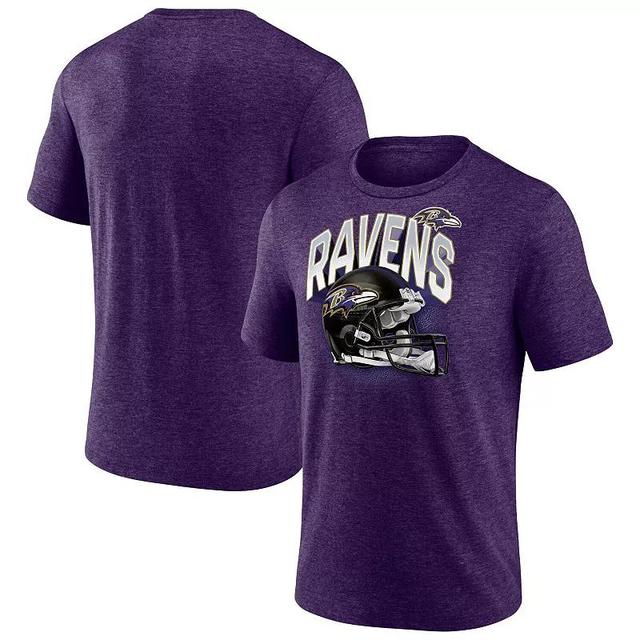 Mens Fanatics Branded Heathered Baltimore Ravens End Around Tri-Blend T-Shirt Product Image