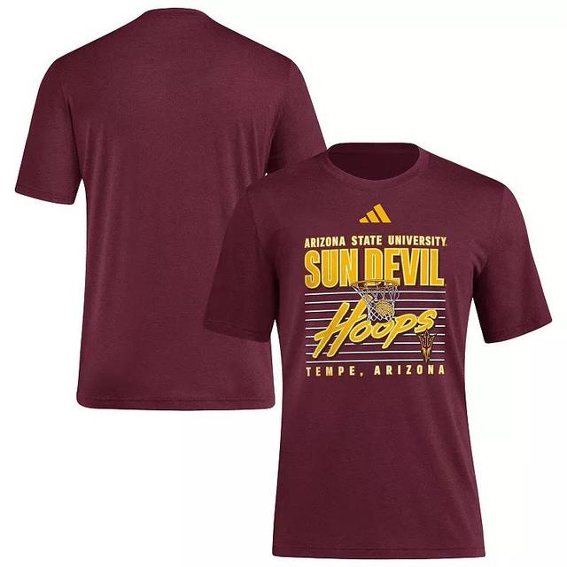 Mens adidas Maroon Arizona State Sun Devils Locker Swish Tri-Blend T-Shirt Product Image