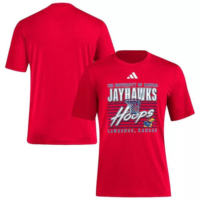 Mens adidas Kansas Jayhawks Locker Swish Tri-Blend T-Shirt Product Image