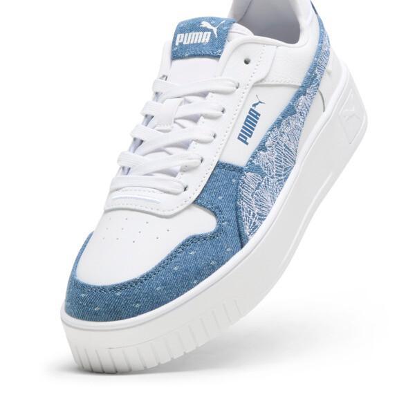 PUMA Carina Street Denim Women's Shoes in White/Blue Horizon Product Image