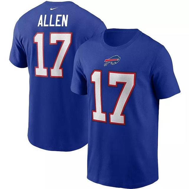 Mens Nike Josh Allen Royal Buffalo Bills Name & Number T-Shirt Blue Product Image