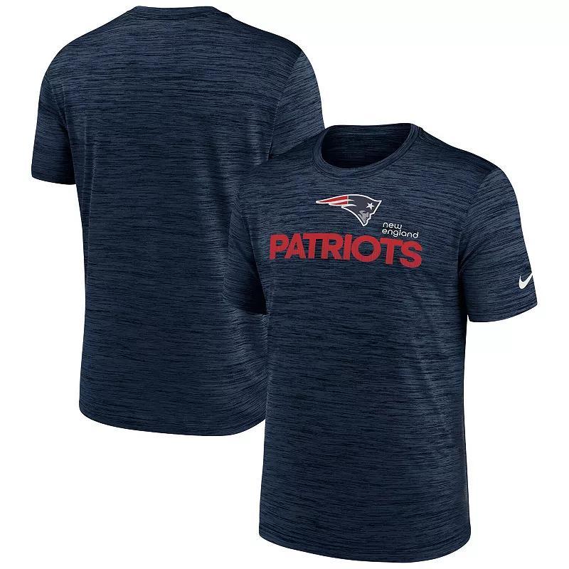 Mens Nike New England Patriots Blitz Velocity Modern Performance T-Shirt Blue Product Image